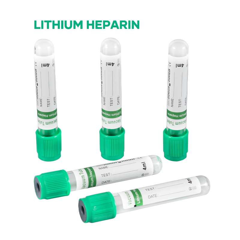 Green Cap Heparin Anticoagulant Tube PET Or Glass Material For Plasma Biochemistry