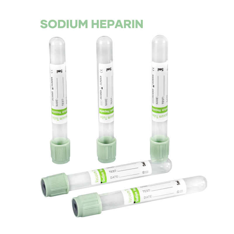 Green Cap Heparin Anticoagulant Tube PET Or Glass Material For Plasma Biochemistry