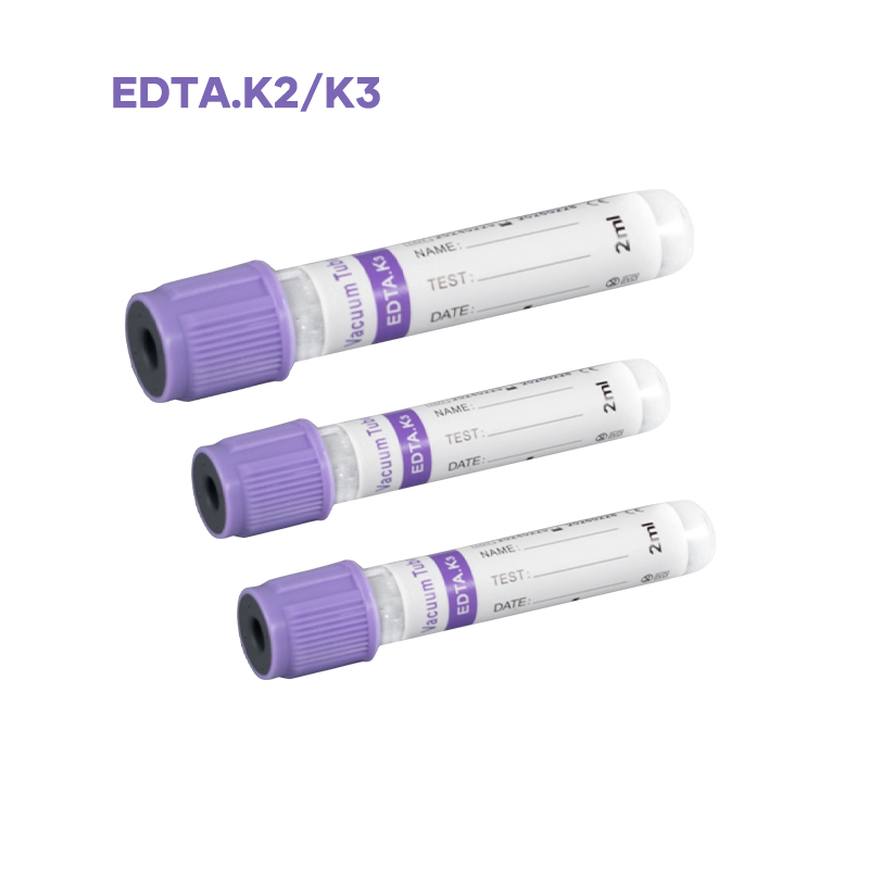 PET EDTA K2 K3 Purple Cap Anticoagulant Blood Tube For Hematology Analysis