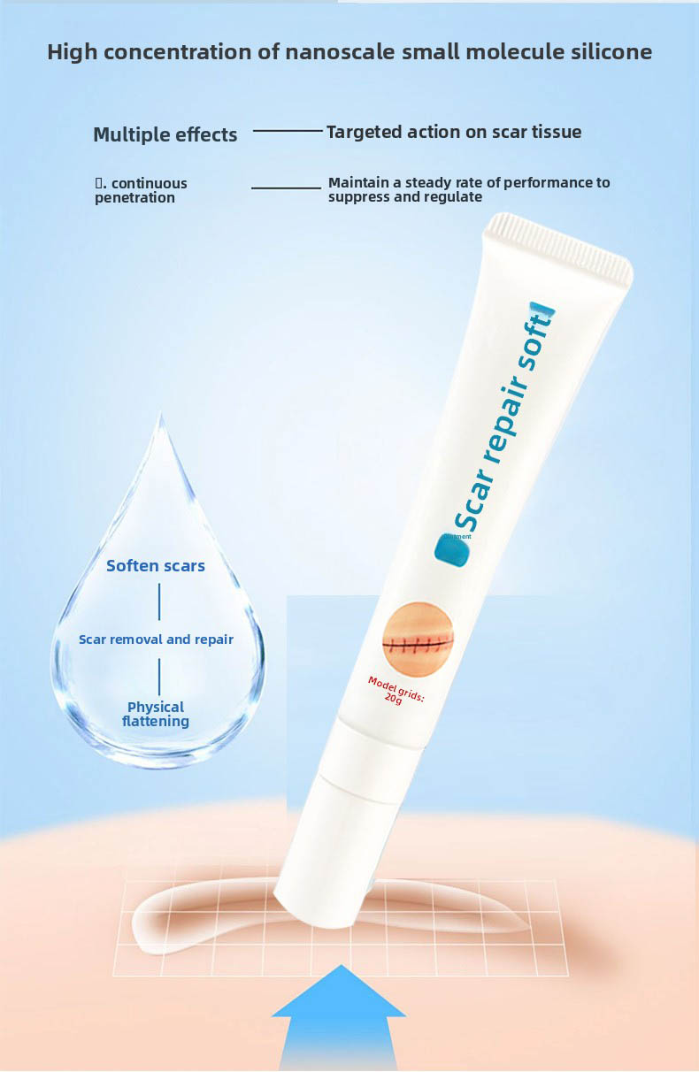 Medical scar repair cream, can repair acne marks/depressed scars/stretch marks/pigmentation scars/surgical scars/burn scars, etc. Hypoallergenic and moisturizing repair!