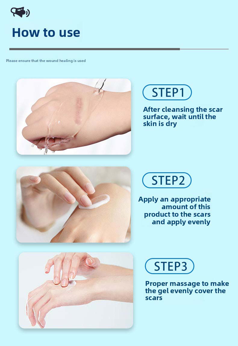 Medical scar repair cream, can repair acne marks/depressed scars/stretch marks/pigmentation scars/surgical scars/burn scars, etc. Hypoallergenic and moisturizing repair!