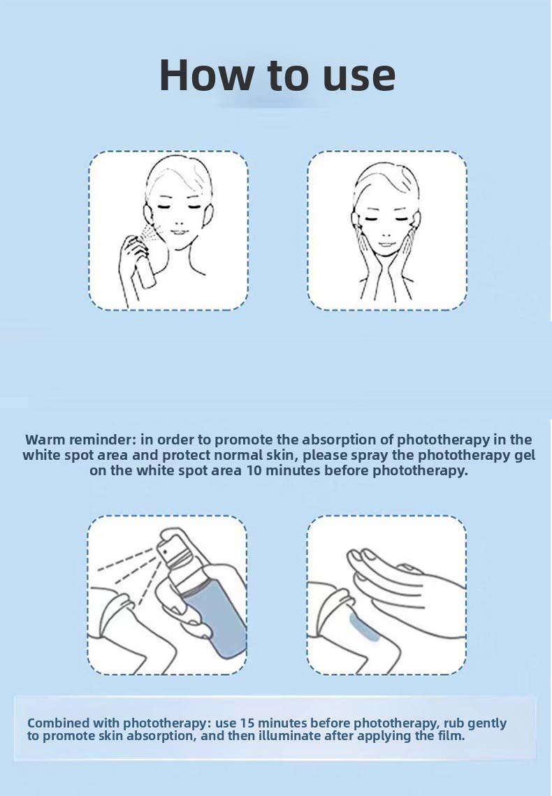 Non-irritating light-guiding gel, comfortable and heat-insulating, hypoallergenic ingredients, skin-friendly and non-greasy!