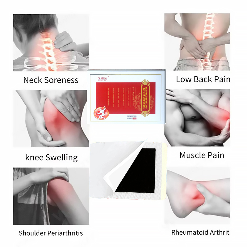 Medical-grade pain relief patch. Promotes local blood circulation, helps reduce inflammation, swelling, and pain. Skin-friendly and breathable!