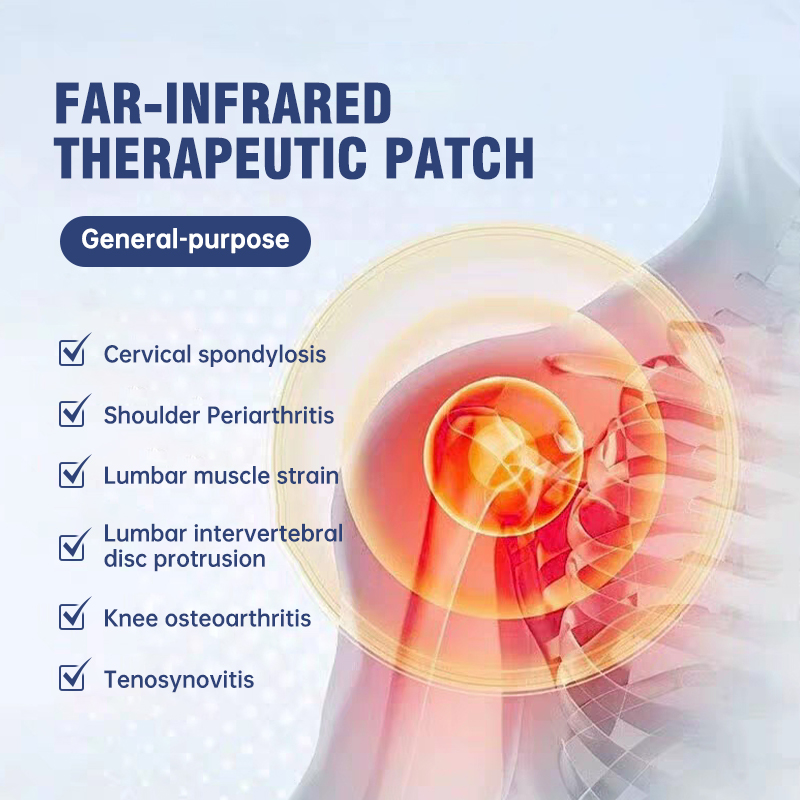 Medical-grade pain relief patch. Promotes local blood circulation, helps reduce inflammation, swelling, and pain. Skin-friendly and breathable!