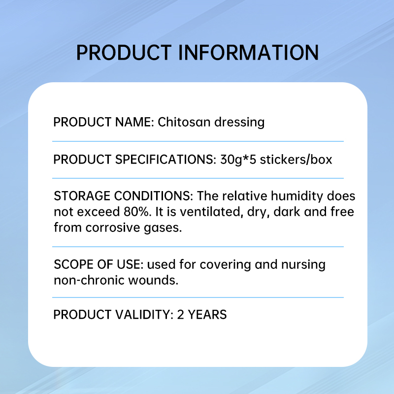 Facial chitosan wound dressing. Hydrating and moisturizing mask to prevent skin aging (5 pieces/box)