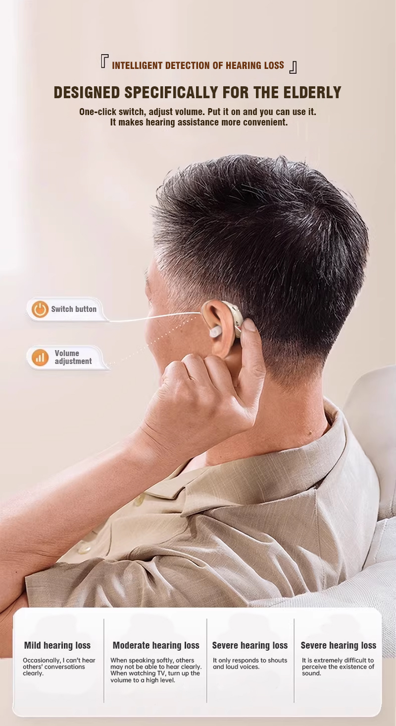 REN HE Medical Behind-the-Ear Hearing Aids. High-quality, genuine, invisible noise-canceling hearing aids designed specifically for elderly people with hearing loss. (✈️Free shipping)