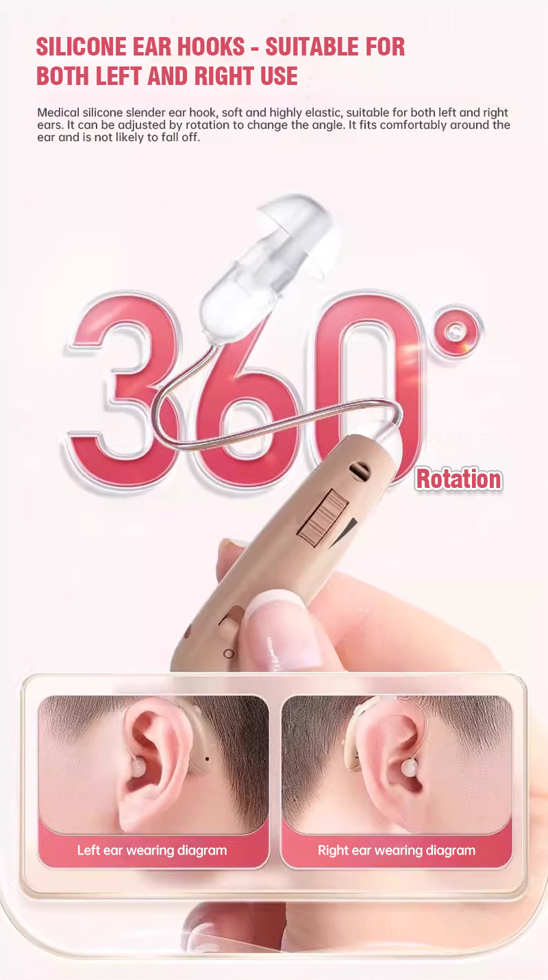 REN HE Medical Behind-the-Ear Hearing Aids. High-quality, genuine, invisible noise-canceling hearing aids designed specifically for elderly people with hearing loss. (✈️Free shipping)