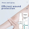 Skin-friendly sterile spray wound dressing for cuts, scrapes, lacerations, and burns. 30-second curing film, waterproof and quick-drying, for medical wound dressings for home use.