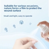 Skin-friendly sterile spray wound dressing for cuts, scrapes, lacerations, and burns. 30-second curing film, waterproof and quick-drying, for medical wound dressings for home use.