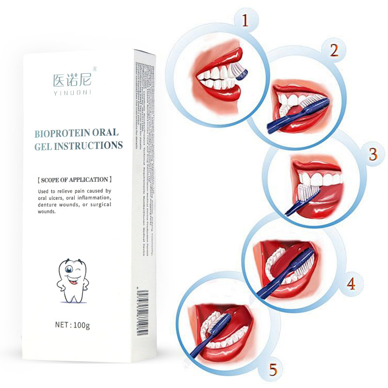 Bioprotein oral gel, applicable to: oral ulcers/inflammation, bleeding gums, relief of surgical wound pain, safe medical grade!