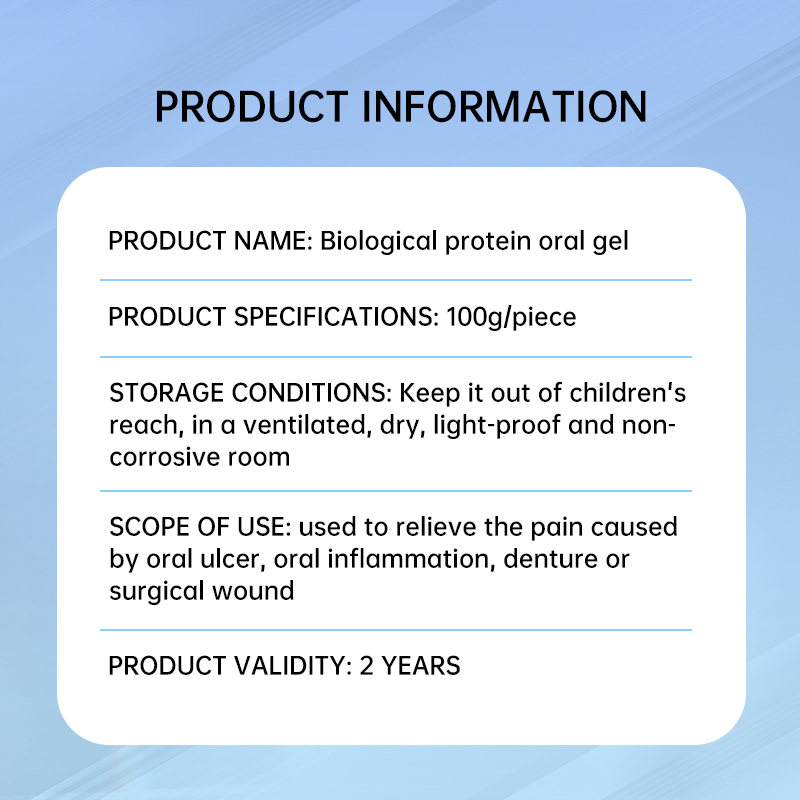 Bioprotein oral gel, applicable to: oral ulcers/inflammation, bleeding gums, relief of surgical wound pain, safe medical grade!