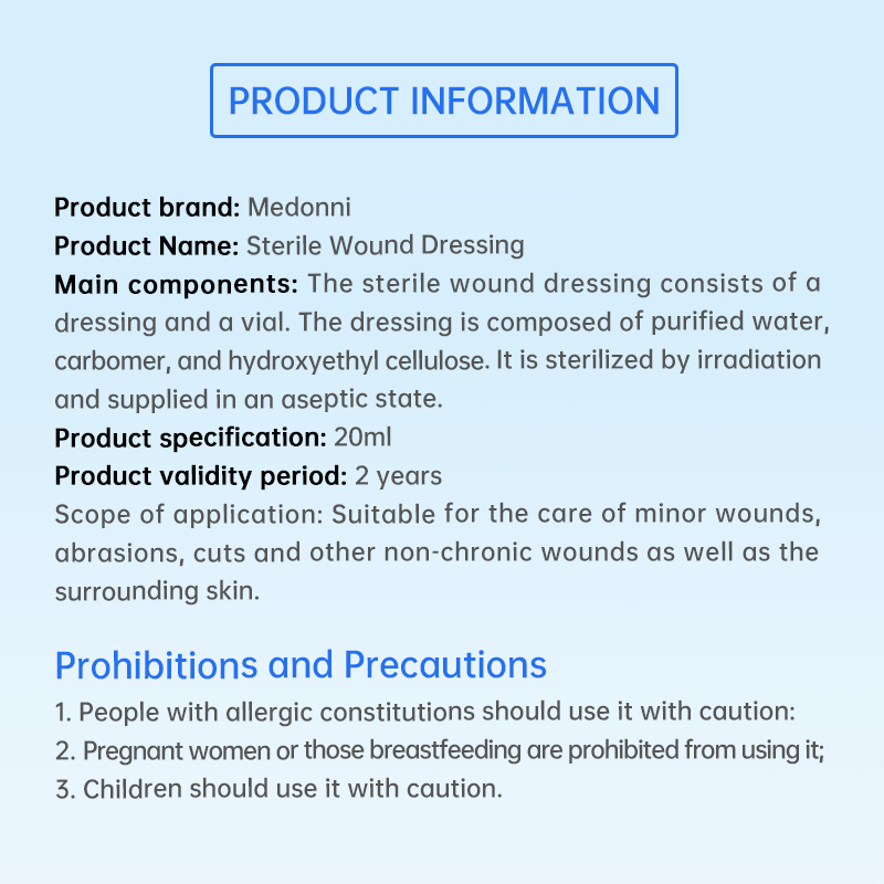 Skin-friendly sterile spray wound dressing for cuts, scrapes, lacerations, and burns. 30-second curing film, waterproof and quick-drying, for medical wound dressings for home use.