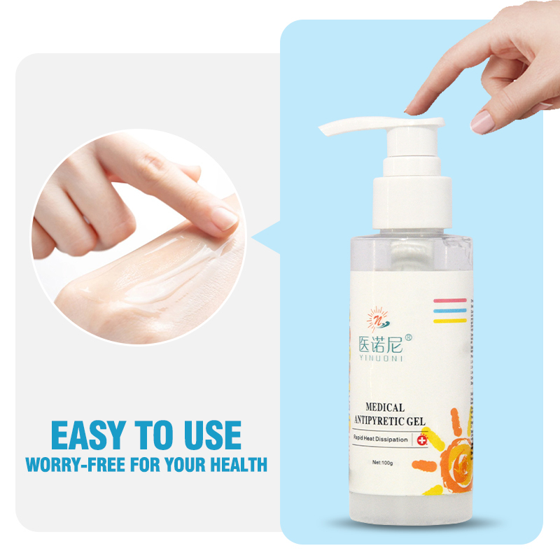 Portable medical antipyretic gel, no additives, no irritation, long-lasting fever reduction. Comfortable and skin-friendly, easy to use.