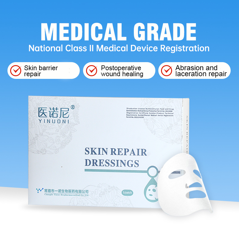 Sterile medical skin care dressings for abrasions/tears, postoperative wound healing and repair (5 dressings/box)