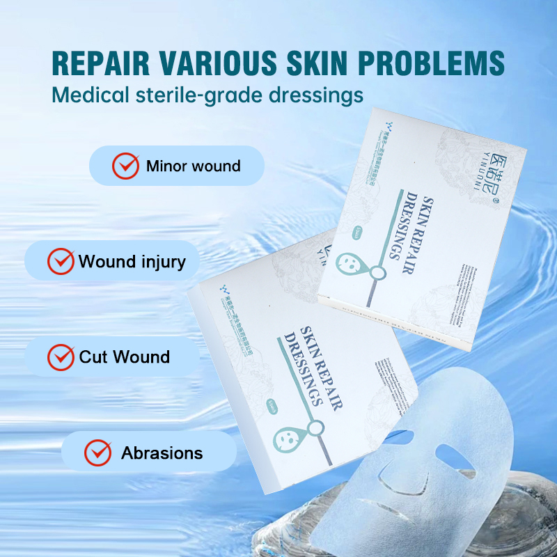 Sterile medical skin care dressings for abrasions/tears, postoperative wound healing and repair (5 dressings/box)