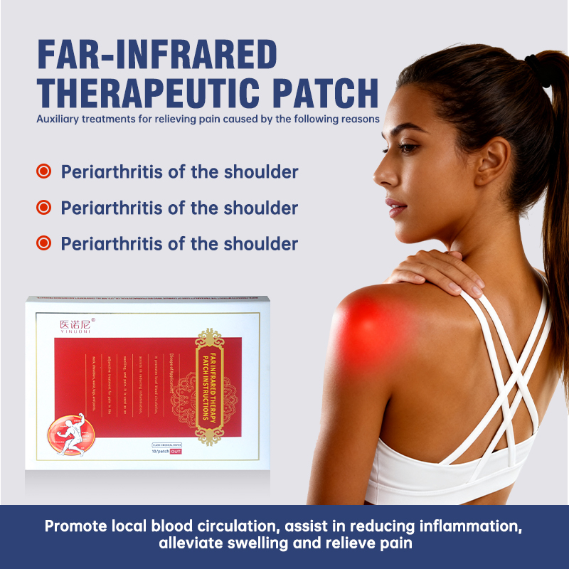Medical-grade pain relief patch. Promotes local blood circulation, helps reduce inflammation, swelling, and pain. Skin-friendly and breathable!