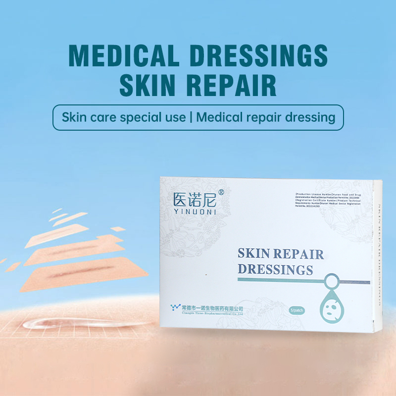 Sterile medical skin care dressings for abrasions/tears, postoperative wound healing and repair (5 dressings/box)