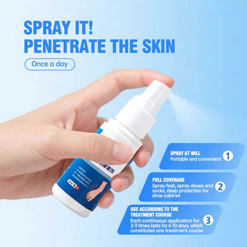 Renhe Medical Chitosan Athlete's Foot Spray. Relieves peeling, blisters, itching, sweaty feet, and fungal infections. Suitable for both men and women.
