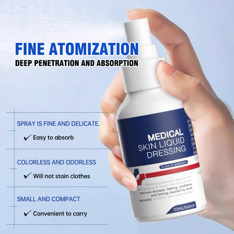 Renhe Medical Eczema Spray. Treats dermatitis, skin erythema, itching, peeling, and acne.