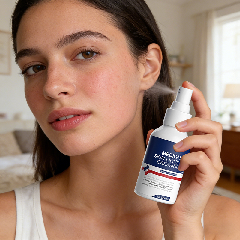 Renhe Medical Eczema Spray. Treats dermatitis, skin erythema, itching, peeling, and acne.