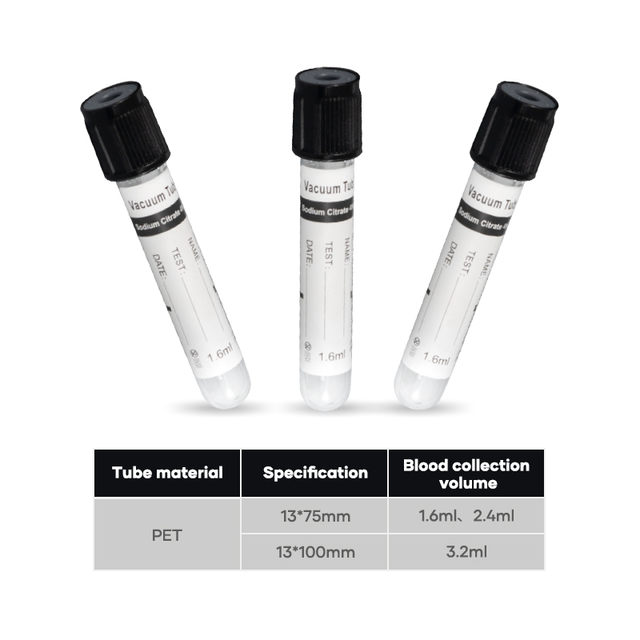 3.8% Sodium Citrate ESR Blood Collection Tubes - PET/Glass