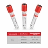 Red Cap Plain Blood Collection Tube No Additive Vacuum Tube PET Plastic or Glass