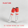 Red Cap Plain Blood Collection Tube No Additive Vacuum Tube PET Plastic or Glass