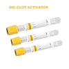 Yellow Cap Gel and Clot Activator Tube for Clinical Biochemistry PET Plastic or Glass