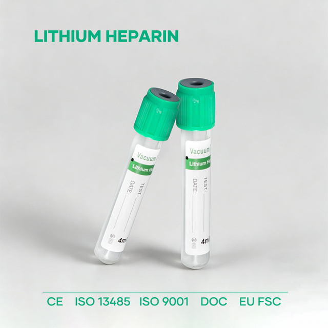 Green Cap Lithium Heparin Blood Tube for Biochemical Testing