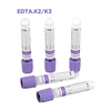 Purple Cap EDTA K2 K3 Blood Collection Tubes for Hematology