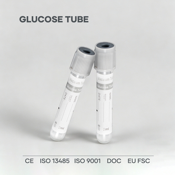 Grey Cap Sodium Fluoride Glucose Tube for Blood Glucose Test PET Plastic or Glass
