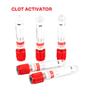 Red Cap Clot Activator Tube 13x75mm Clot Tube for Rapid Serum Testing Plastic or Glass